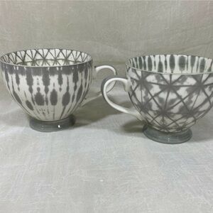 Footed Coffee Coffee Cup Mugs Tie-dye Gray 2